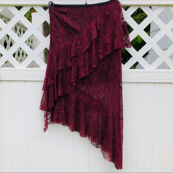 Ark & Co. sexy Burgundy Lace Skirt**Small - Picture 2 of 8